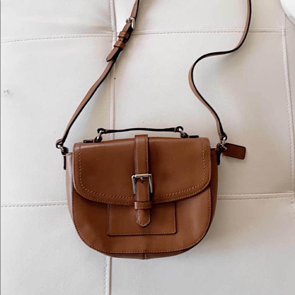 coach cross body bag leather